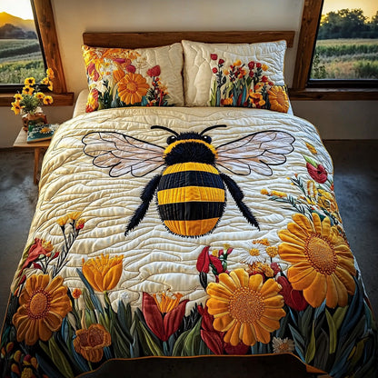 Sunbeam Flight 3-Piece Quilted Bedding Set NCU0DV550