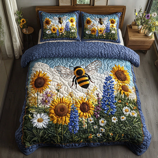 Sunbee Whispers 3-Piece Quilted Bedding Set NCU0DV547