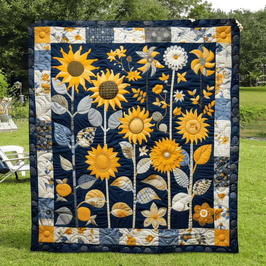 Sunburst Floral Quilted Blanket NCU0TH1012