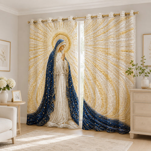 Sunburst Heavenly Glory Quilted Curtains NCU0HNH1224