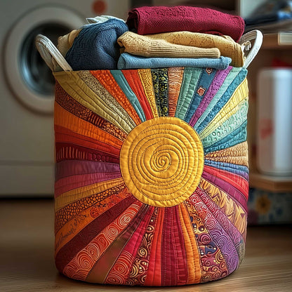 Sunburst Rainbow Quilted Laundry Basket NCU0HTT013