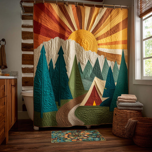 Sunburst Trail Camp Shower Curtain NCU0DQQ0408
