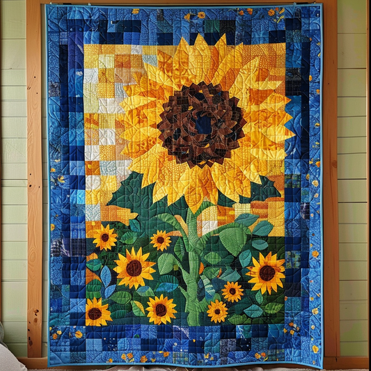 Sunflower Delight Quilted Blanket NCU0PT216