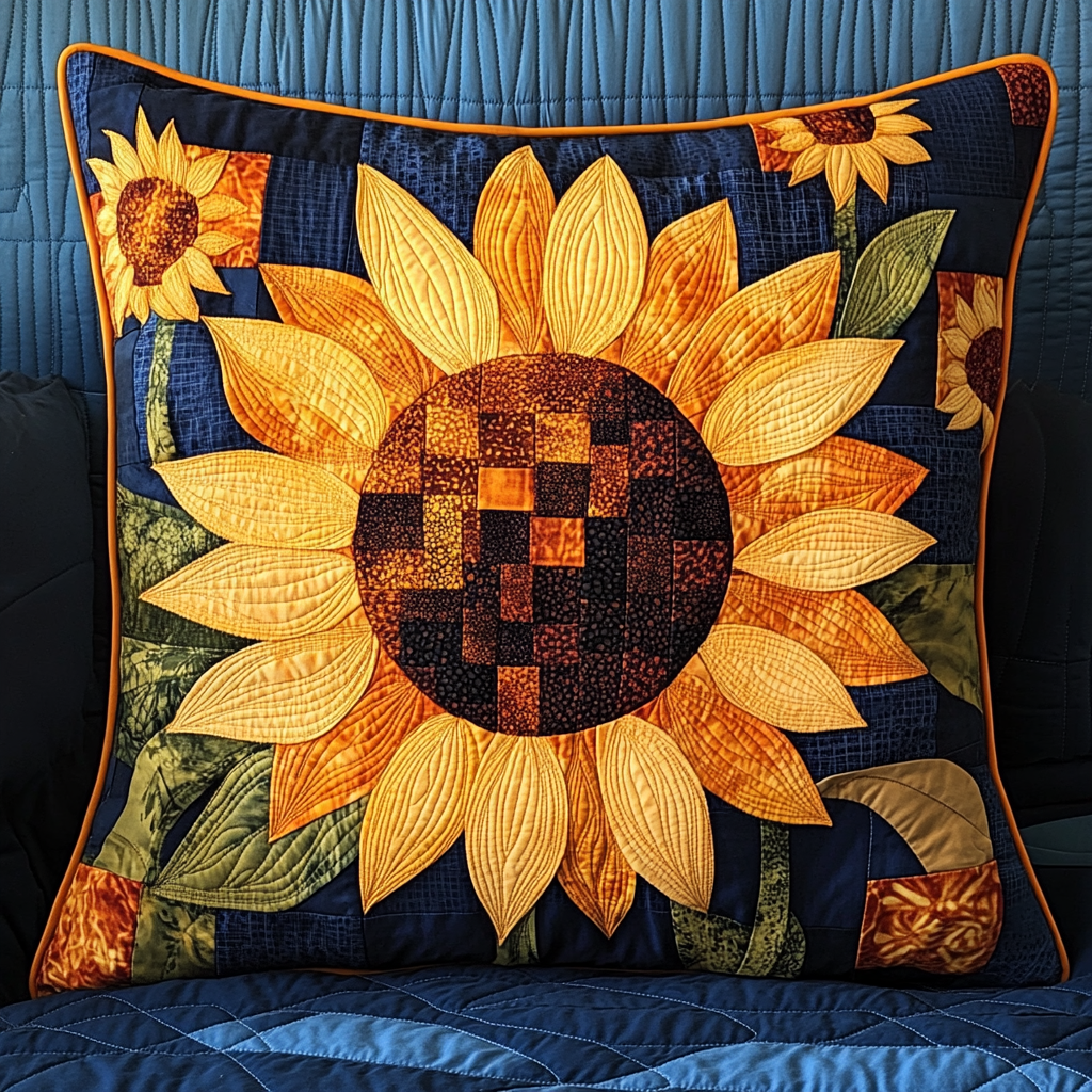 Sunflower Dreams Quilted Pillow Case NCU0TL1944