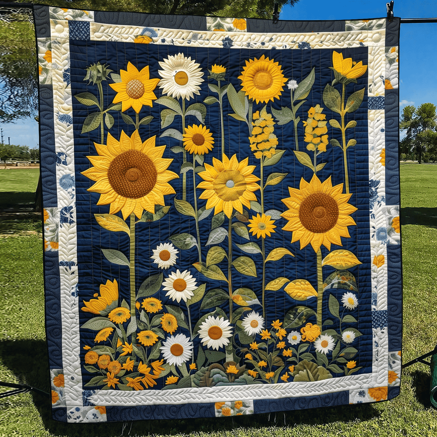 Sunflower Radiance Quilted Blanket NCU0TH1014