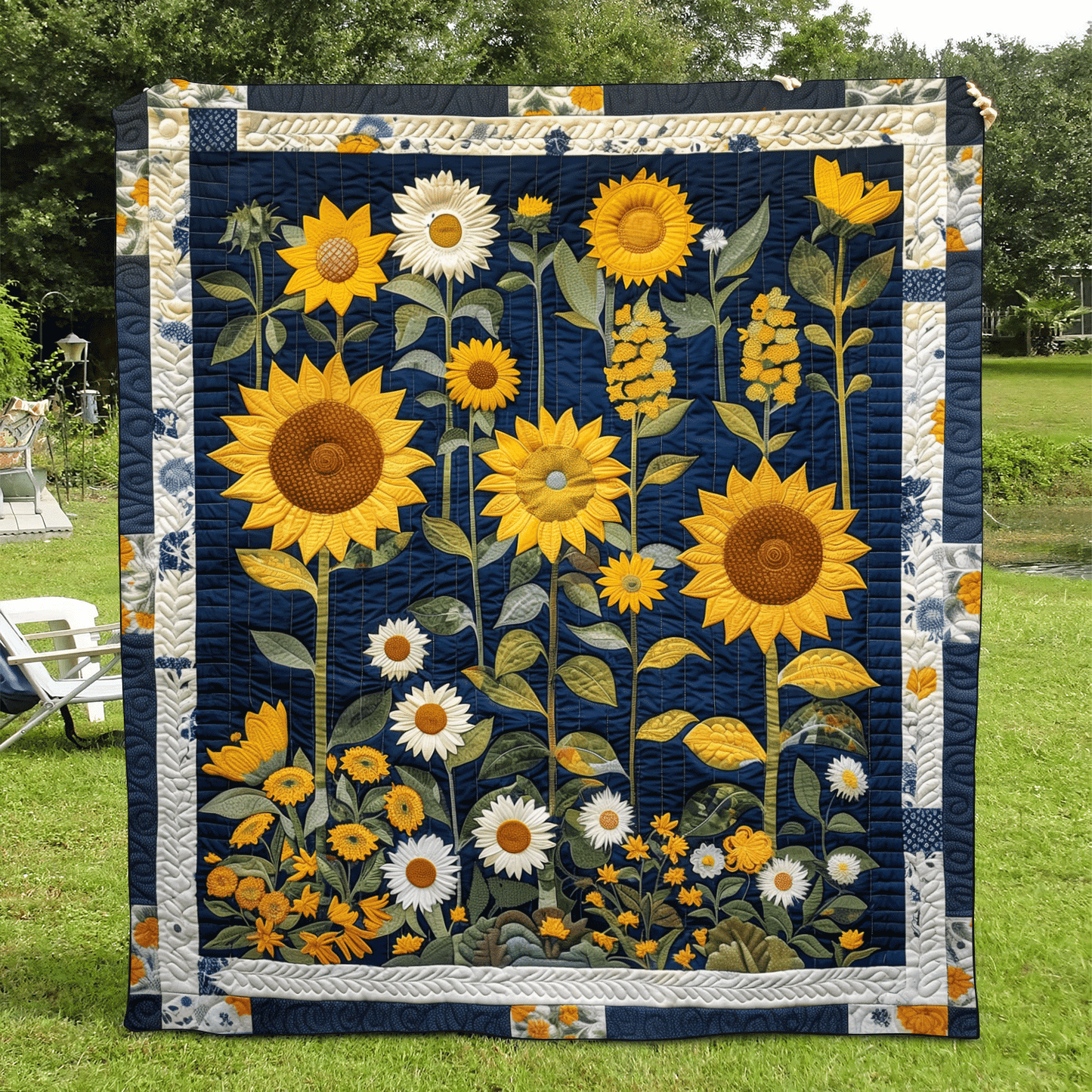 Sunflower Radiance Quilted Blanket NCU0TH1014