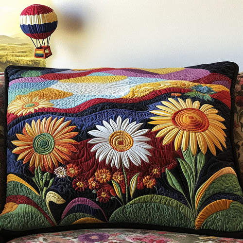 Sunflower Skyscape Quilted Bedding Pillow Case NCU0PTT271