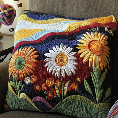 Sunflower Skyscape Quilted Pillow Case NCU0PTT272
