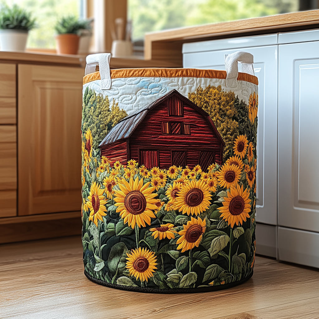 Sunflower Barn Quilted Laundry Basket NCU0DDK793