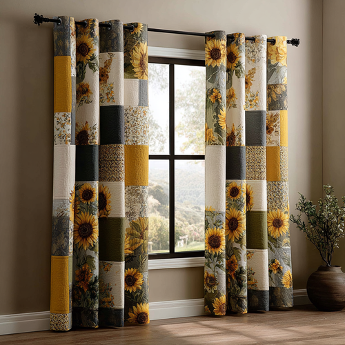 Sunflower Bliss Quilted Curtains NCU0DDK2016