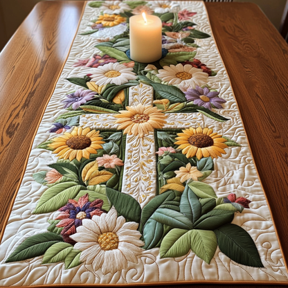 Sunflower Bliss Quilted Table Runner NCU0NVH365