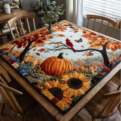 Sunflower Cardinal Quilted Table Topper NCU0HNH031