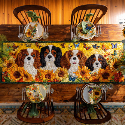 Sunflower Cavalier Quilted Table Runner NCU0HNH545