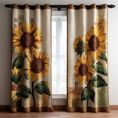 Sunflower Charm Quilted Curtains NCU0DDK2013