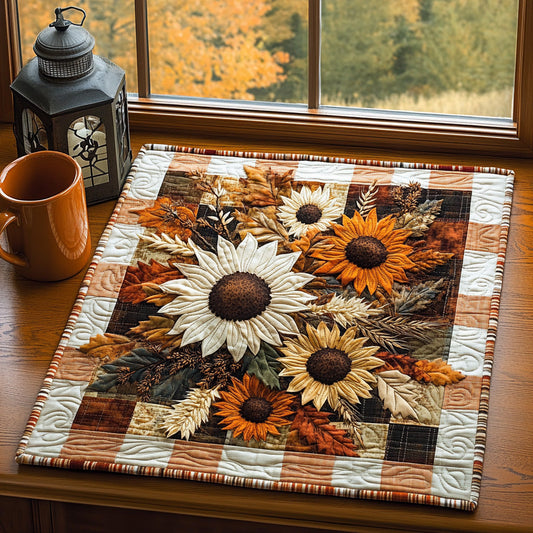 Sunflower Charm Quilted Table Topper NCU0DV630