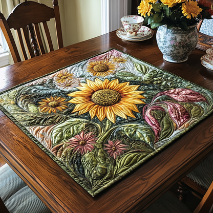 Sunflower Delight Quilted Table Topper NCU0DDK628