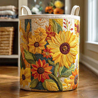 Sunflower Dream Quilted Laundry Basket NCU0NTD015