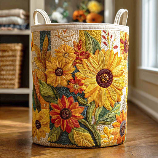Sunflower Quilted Laundry Basket NCU0QN042