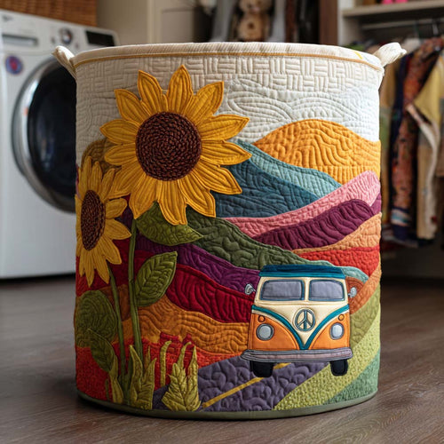 Sunflower Drive Quilted Laundry Basket NCU0NNT1828