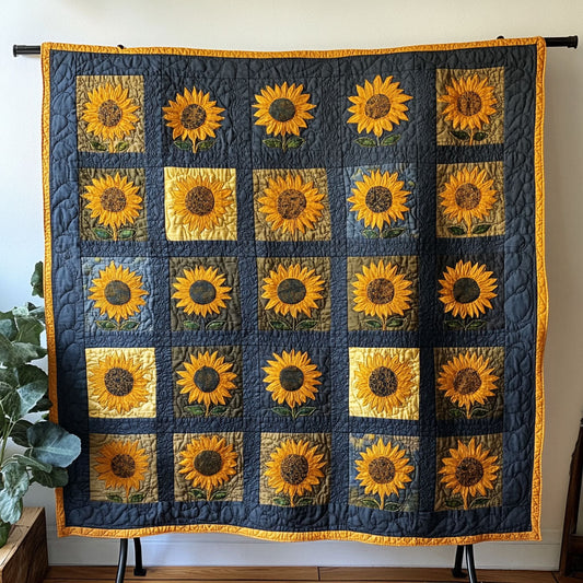 Sunflower Elegance Quilted Blanket NCU0DDK2330