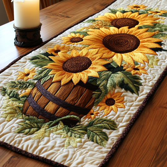 Sunflower Garden Quilted Table Runner NCU0NVH301