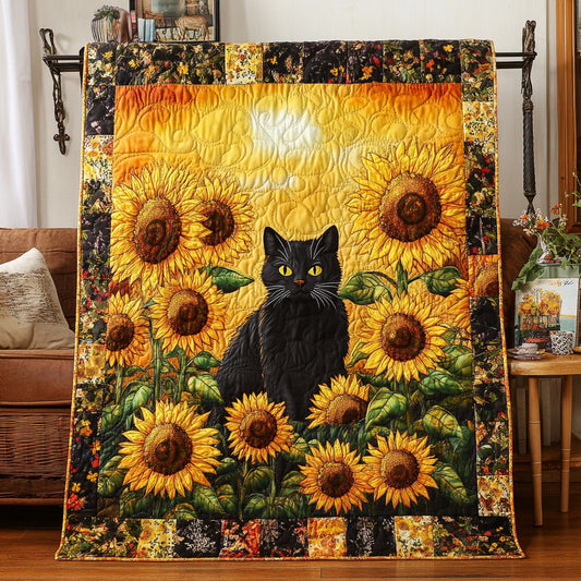 Sunflower Gaze Quilted Blanket NCU0PVL736