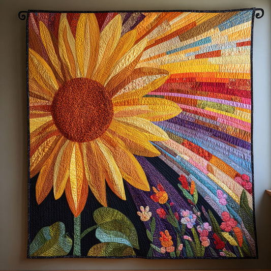 Sunflower Glory Quilted Blanket NCU0DDK2326