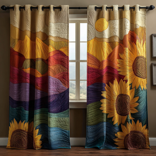 Sunflower Glow Quilted Curtains NCU0DDK2011