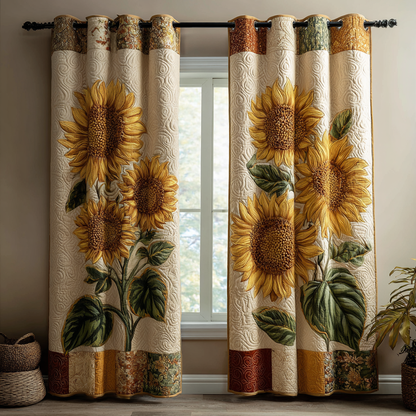 Sunflower Grace Quilted Curtains NCU0DDK2014