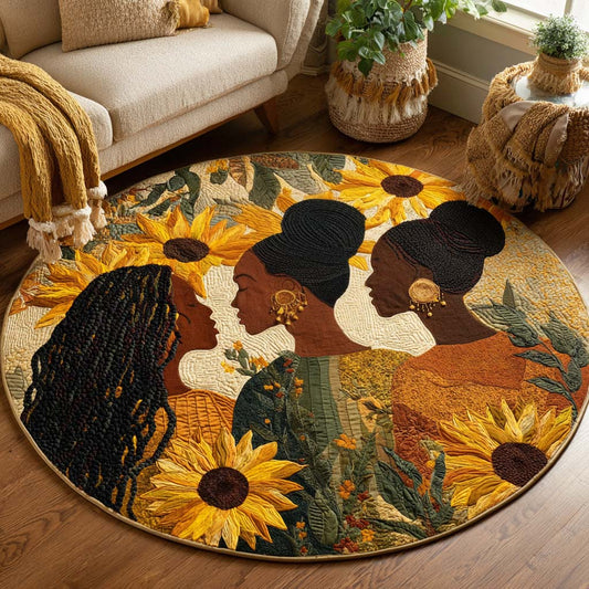 Sunflower Grace Quilted Round Mat NCU0NNT2047