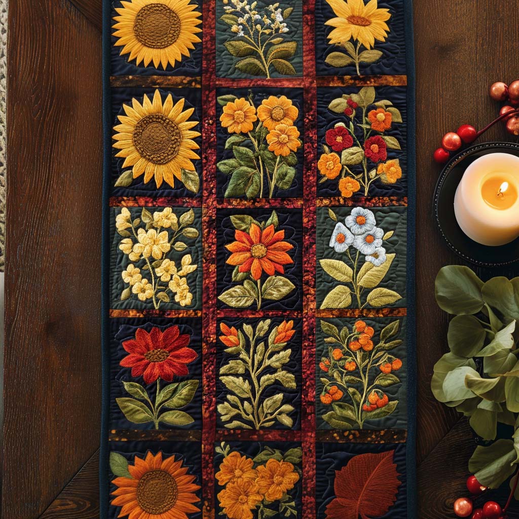 Sunflower Joy Quilted Table Runner NCU0NNT1859