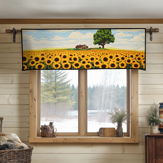 Sunflower Meadow Quilted Valance NCU0DDK634