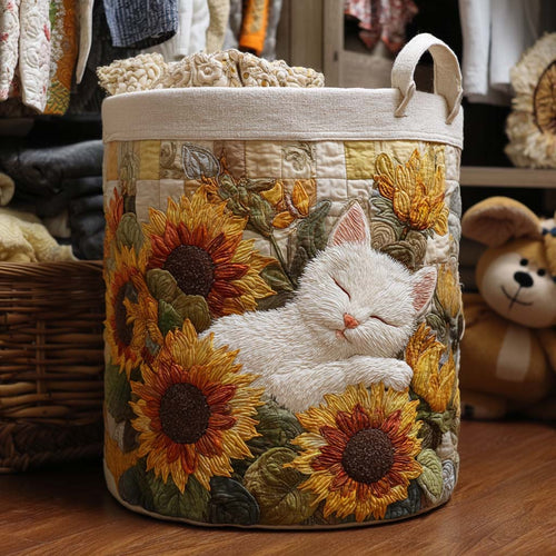 Sunflower Nap Quilted Laundry Basket NCU0NNT1846
