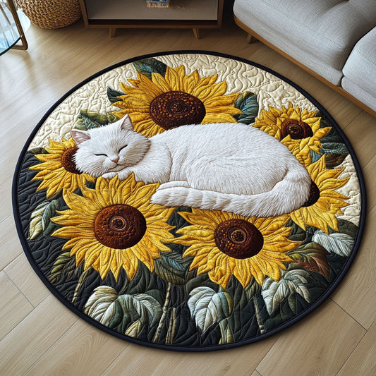 Sunflower Paws Quilted Round Mat NCU0PT1129