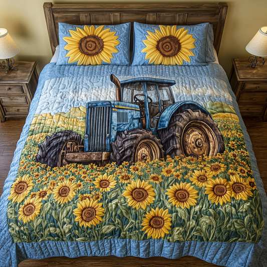 Sunflower Ride 3-Piece Quilted Bedding Set NCU0NVH707