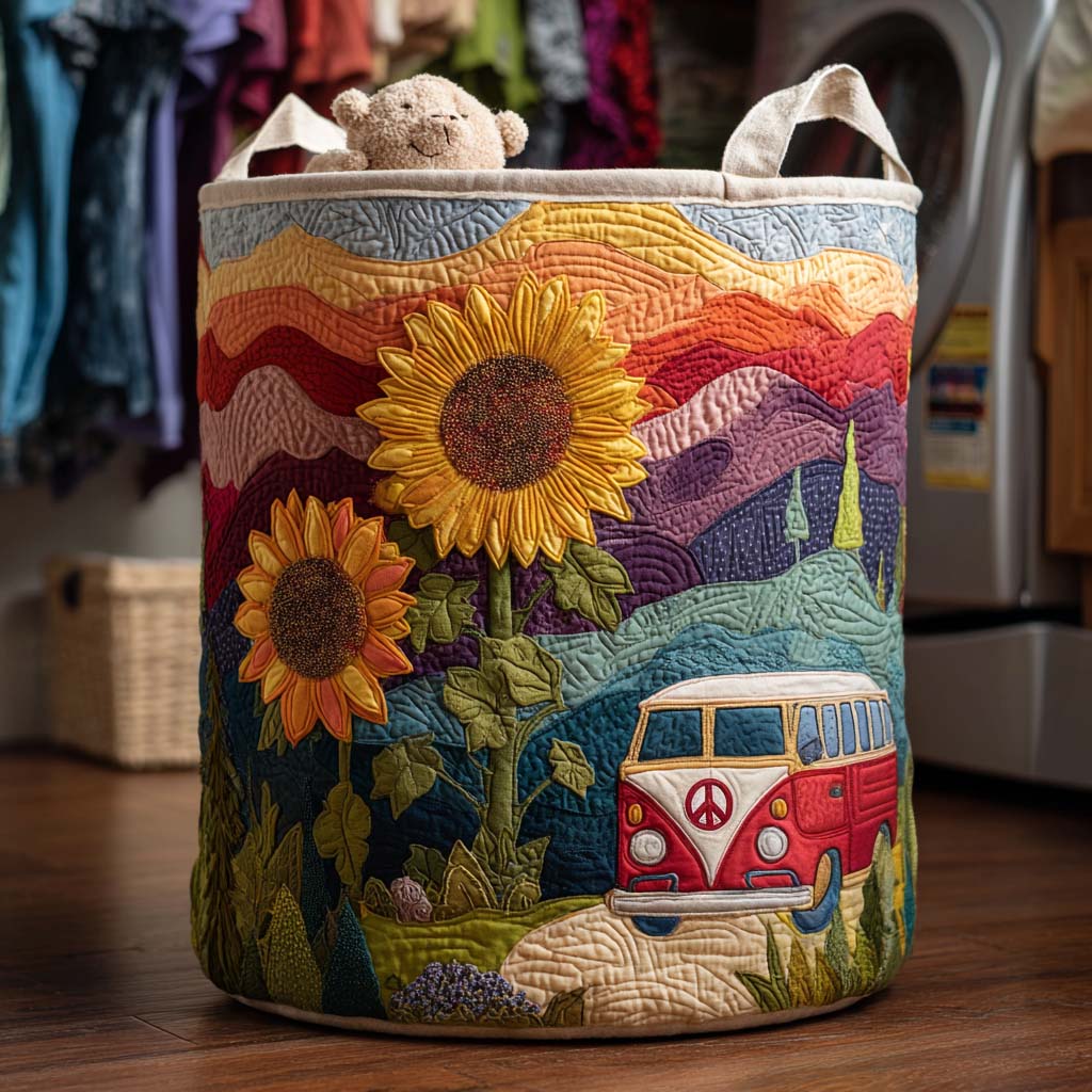Sunny Cactus Quilted Laundry Basket NCU0NNT2002