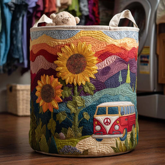 Sunflower Road Quilted Laundry Basket NCU0NNT1829