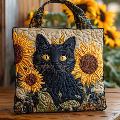 Sunflower Sentinel Quilted Tote Bag NCU0NXD556