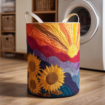 Sunflower Valley Quilted Laundry Basket NCU0NTD087