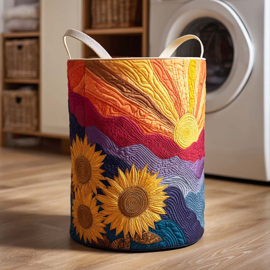 Sunflower Valley Quilted Laundry Basket NCU0NTD087