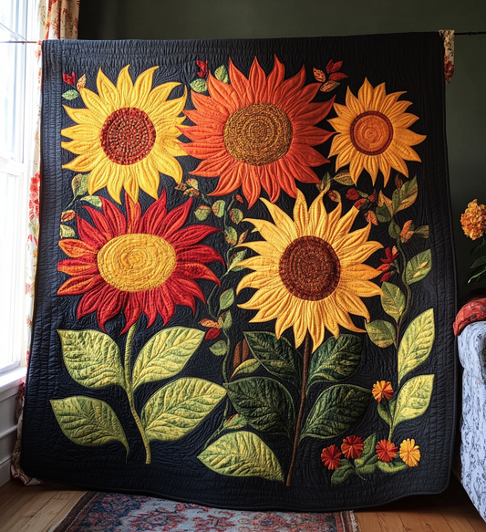 Sunflowers Collection Quilted Blanket NCU0DV449