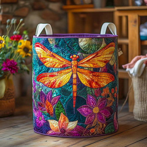 Sunlit Bloom Serenity Quilted Laundry Basket NCU0NXD827