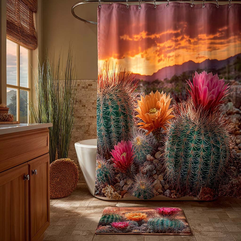 Sunlit Cactus Dreams Shower Curtain NCU0DQQ0365