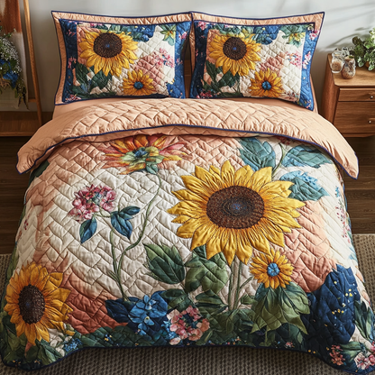 Sunlit Garden 3-Piece Quilted Bedding Set NCU0DDK445