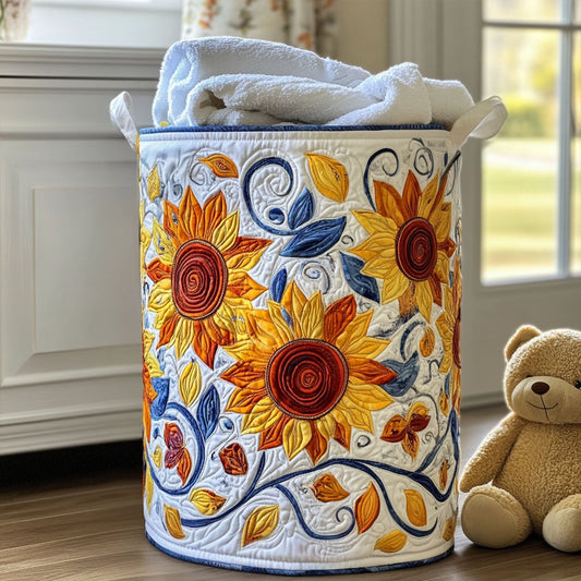Sunlit Garden Quilted Laundry Basket NCU0PTT762