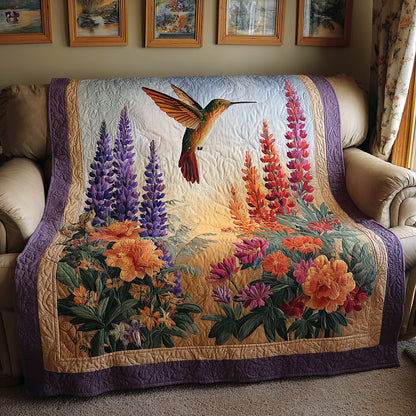 Sunlit Hummingbird Quilted Blanket NCU0LDH776