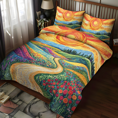 Sunlit Joy 3-Piece Quilted Bedding Set NCU0VL689