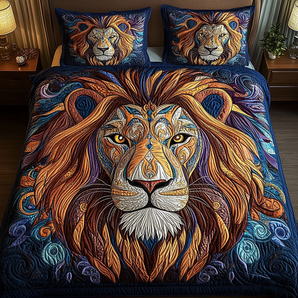 Sunlit Majesty 3-Piece Quilted Bedding Set NCU0VH322