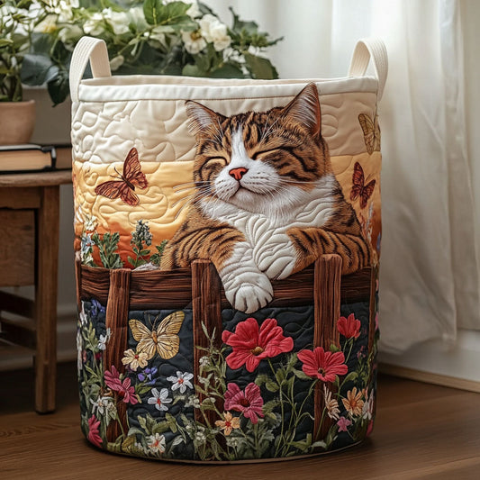 Sunlit Meadow Muse Quilted Laundry Basket NCU0PTT2705