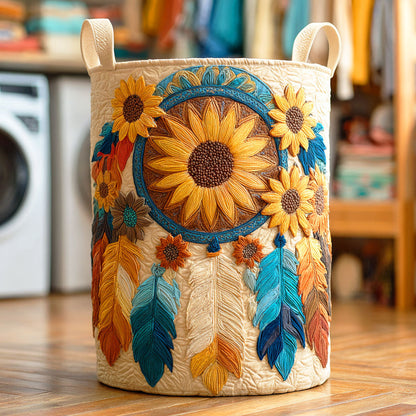 Sunlit Meadow Quilted Laundry Basket NCU0NTD270